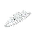 Nature Inspired Diamond Leaf Promise Ring for Women