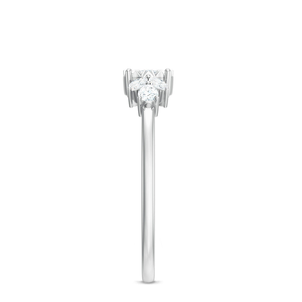Nature Inspired Diamond Leaf Promise Ring for Women