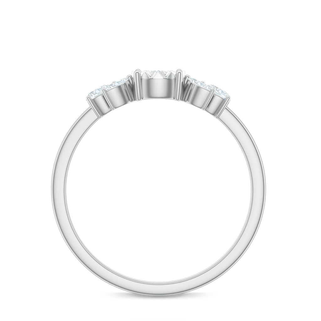 Nature Inspired Diamond Leaf Promise Ring for Women