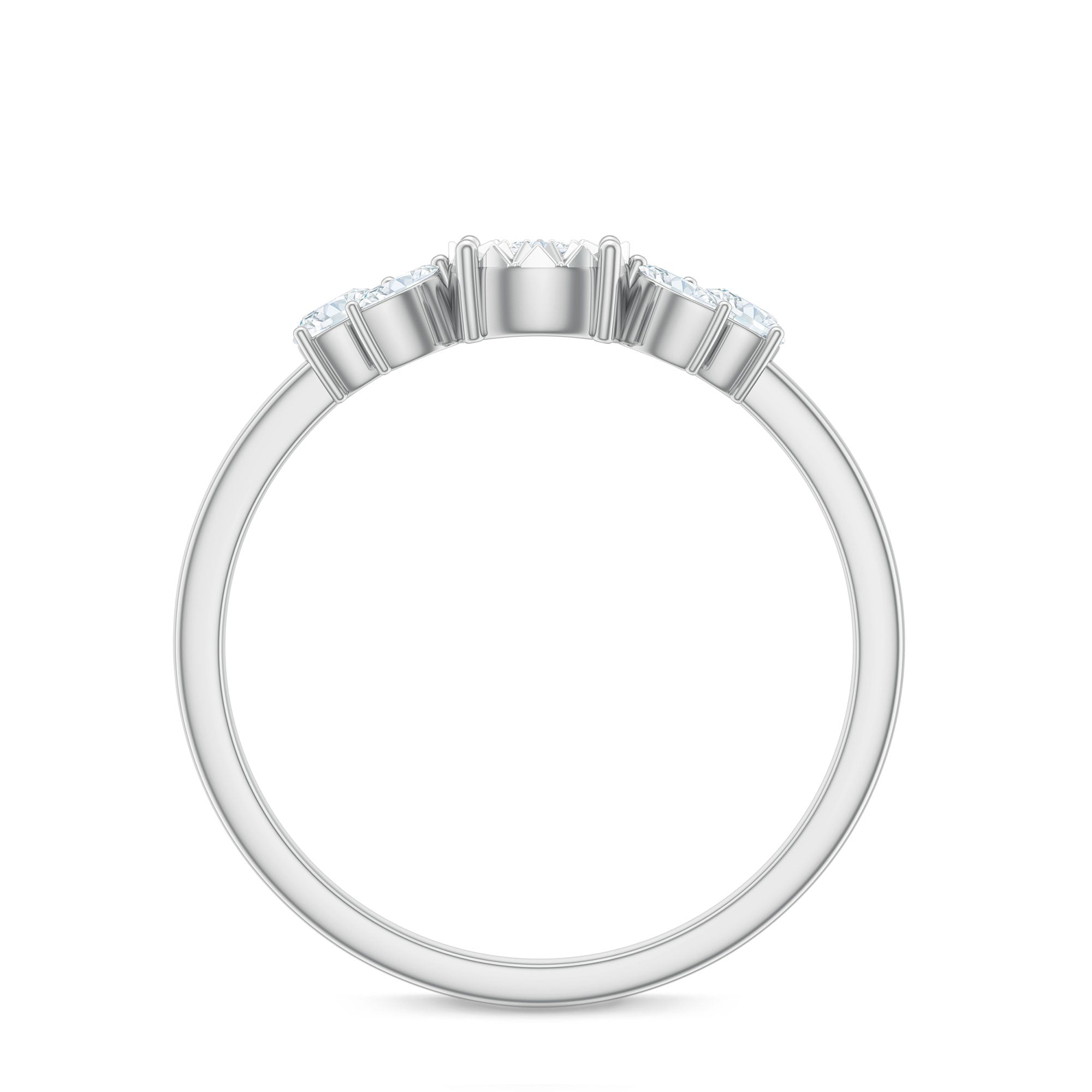 Nature Inspired Diamond Leaf Promise Ring for Women