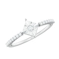 Genuine Diamond Promise Ring in Illusion Setting