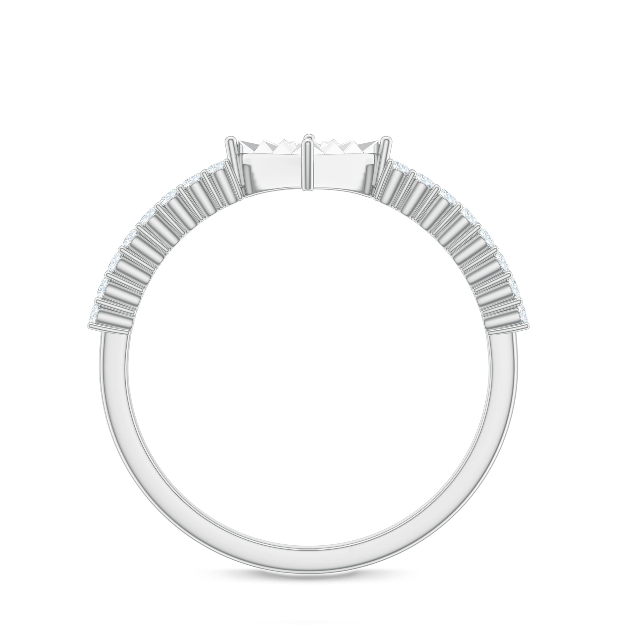 Genuine Diamond Promise Ring in Illusion Setting
