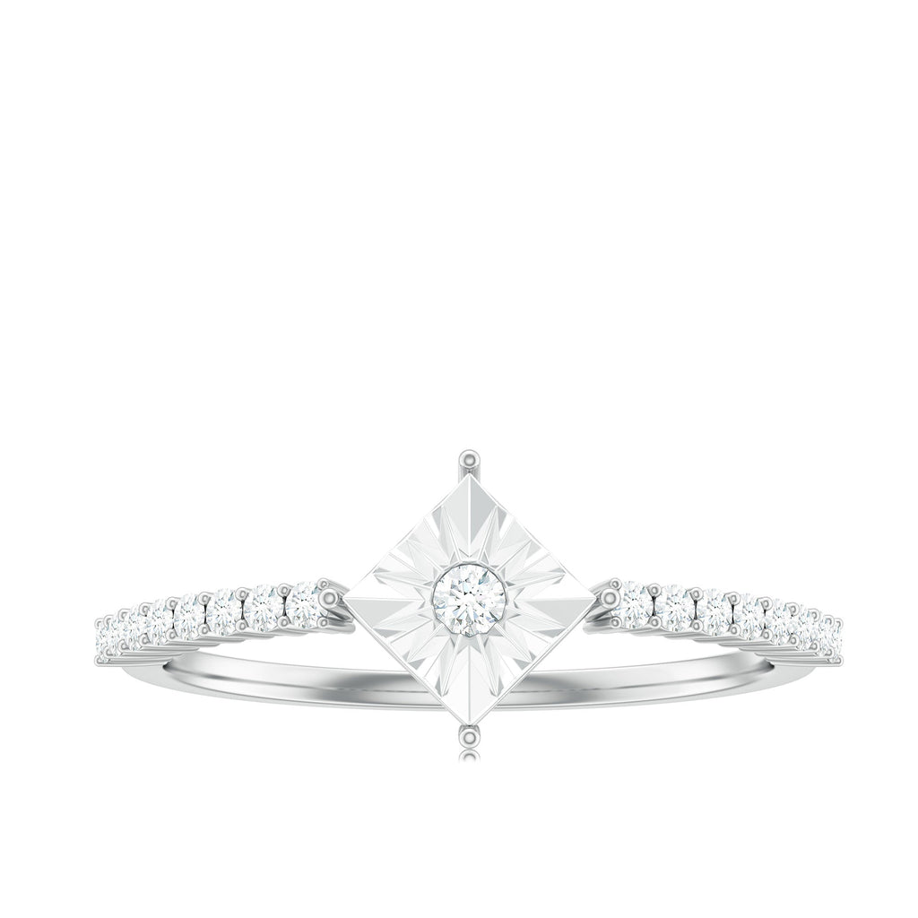 Genuine Diamond Promise Ring in Illusion Setting