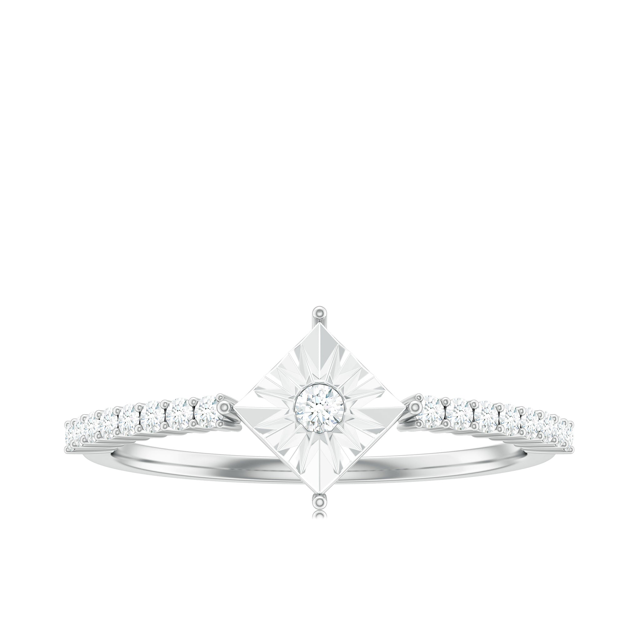 Genuine Diamond Promise Ring in Illusion Setting