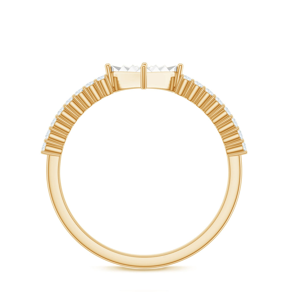 Genuine Diamond Promise Ring in Illusion Setting