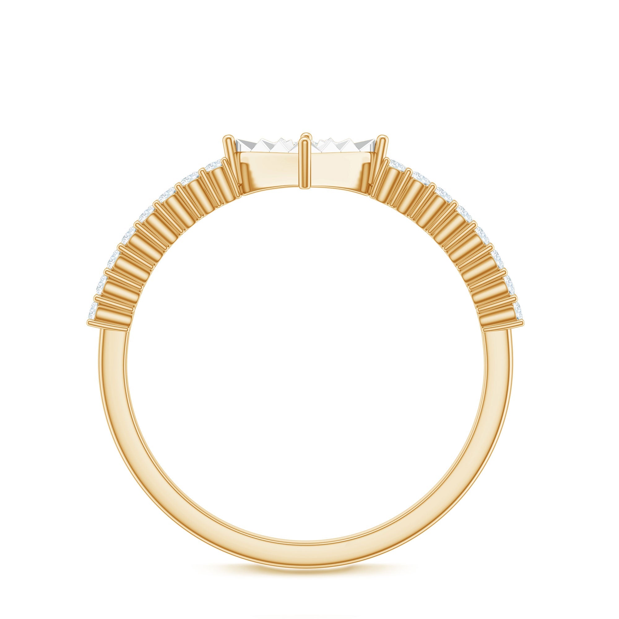 Genuine Diamond Promise Ring in Illusion Setting