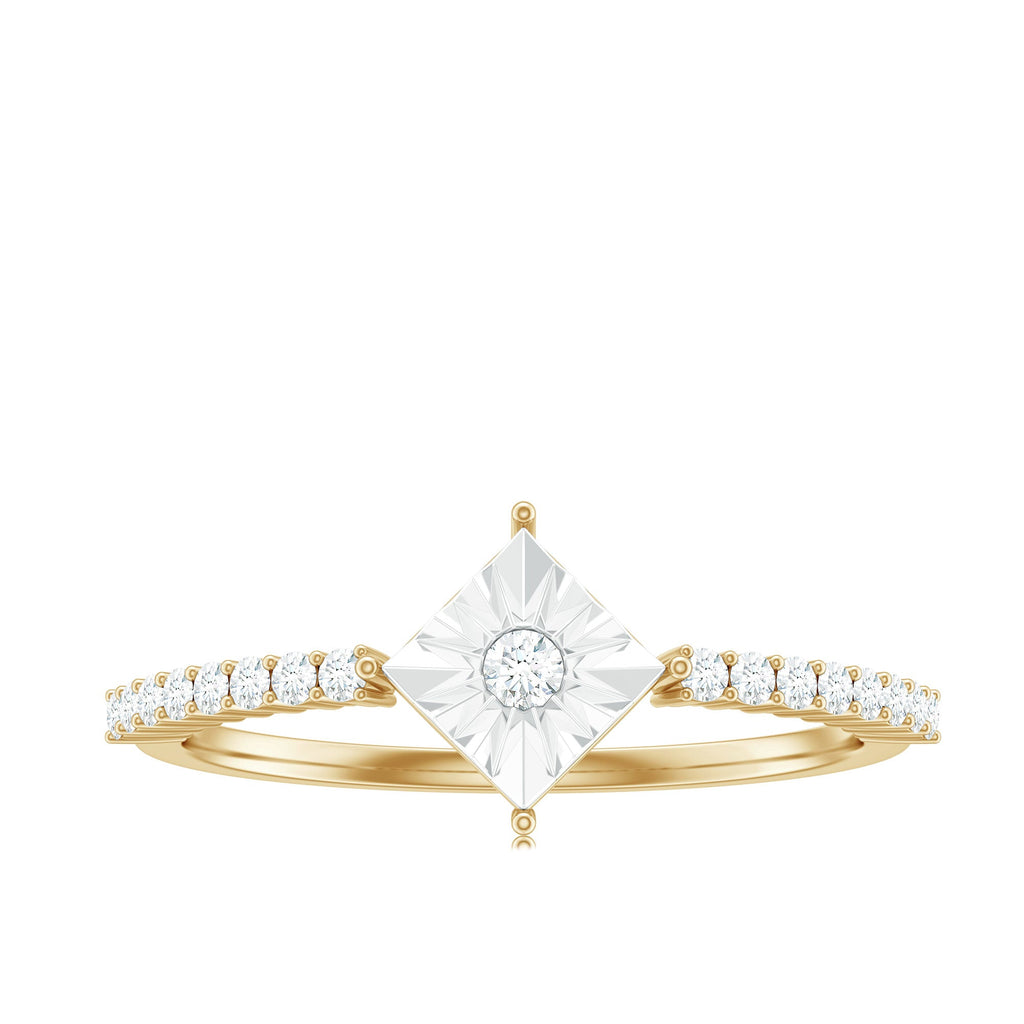 Genuine Diamond Promise Ring in Illusion Setting