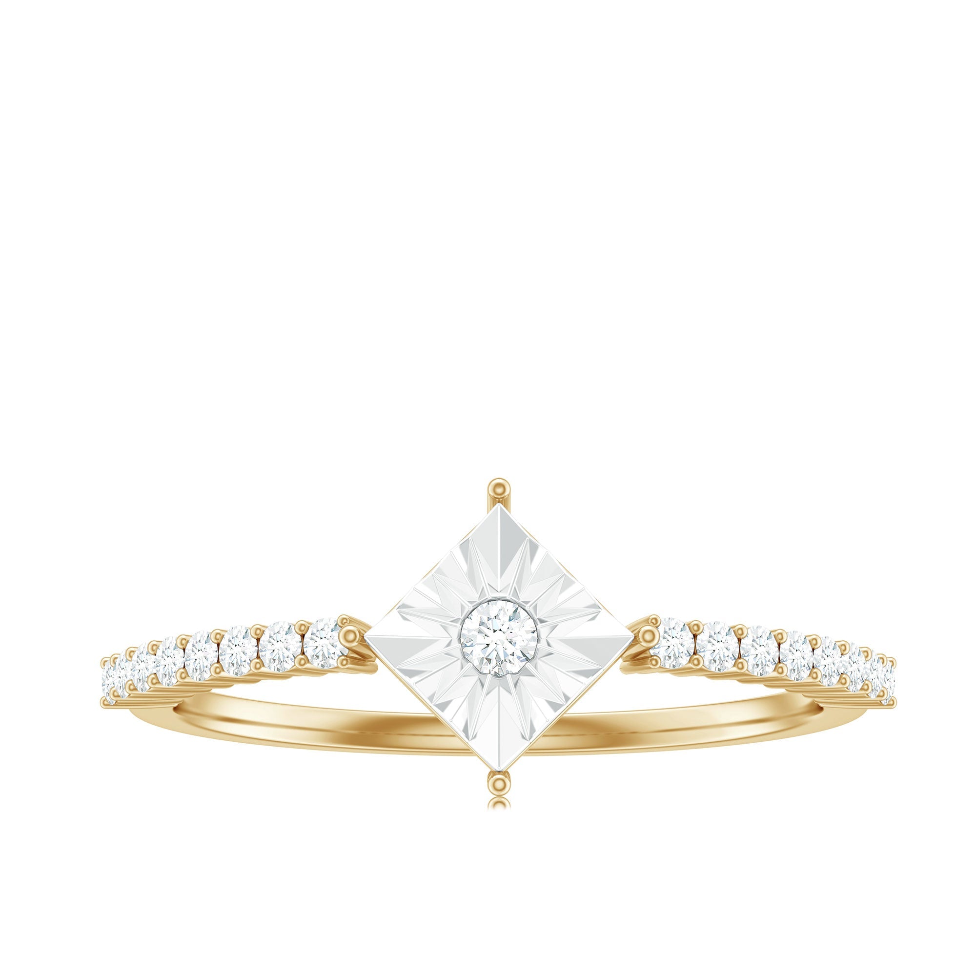 Genuine Diamond Promise Ring in Illusion Setting