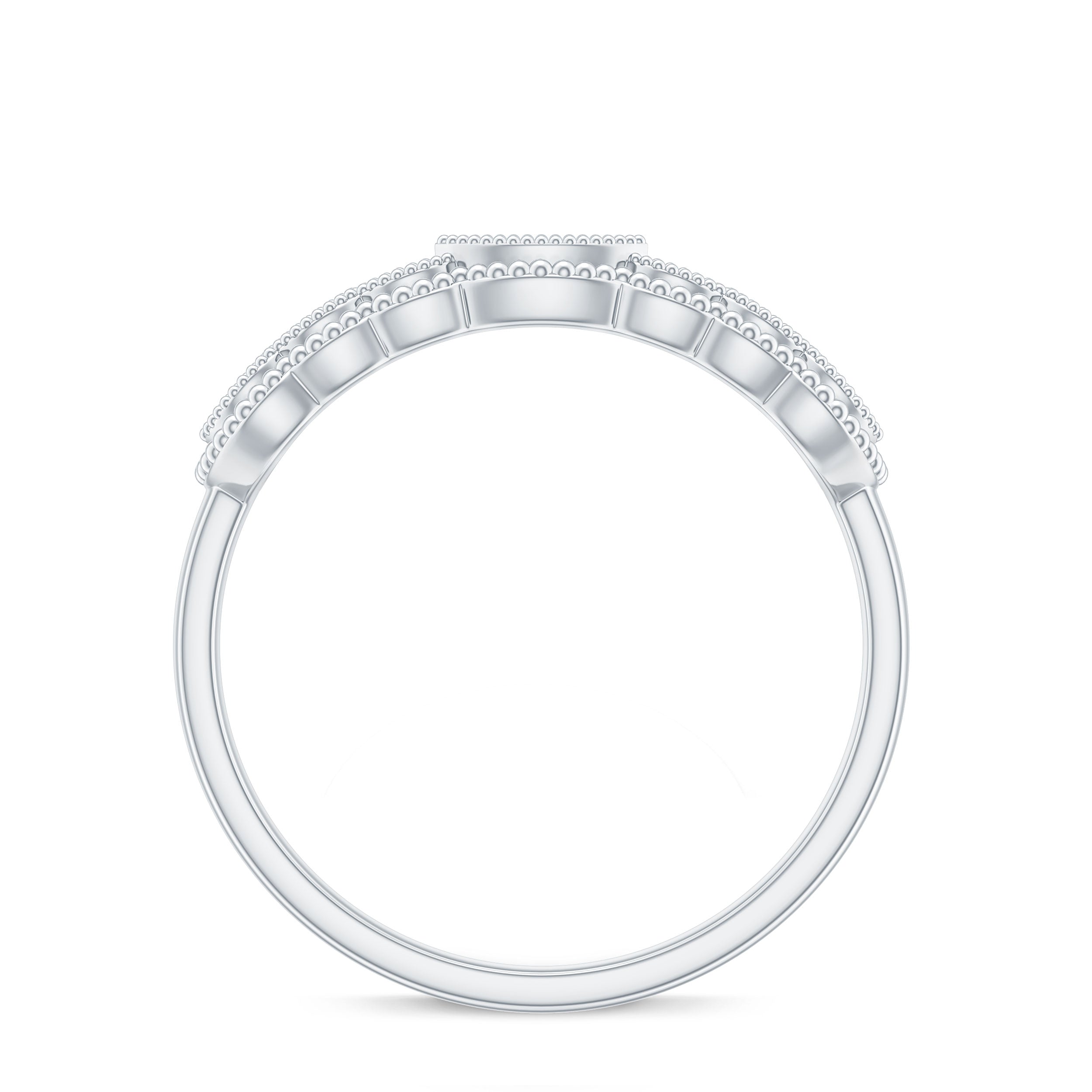 Vintage Inspired Natural Diamond Anniversary Ring