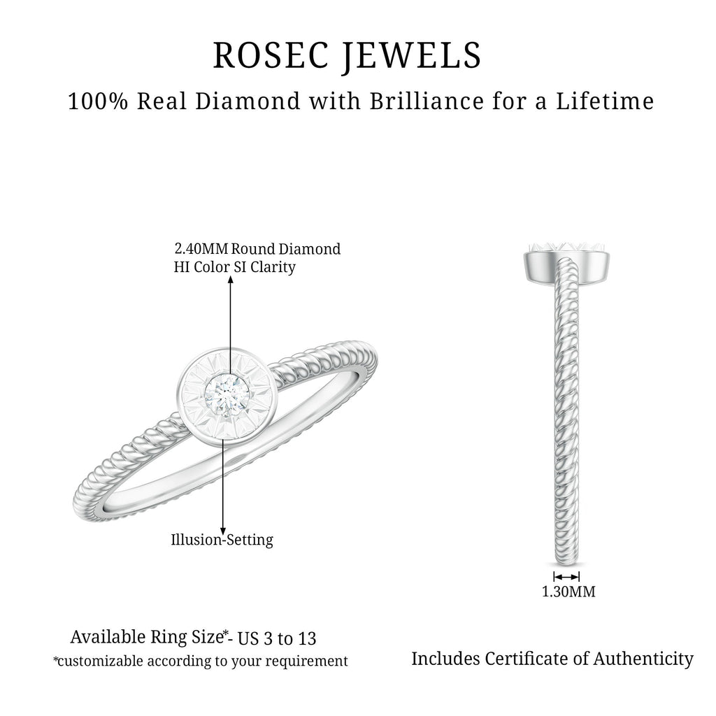 Illusion Set Diamond Promise Ring