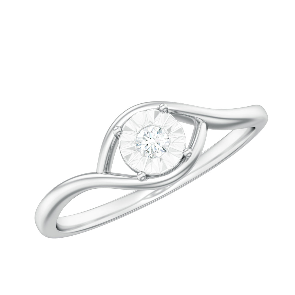 Certified Real Diamond Minimal Promise Ring for Women