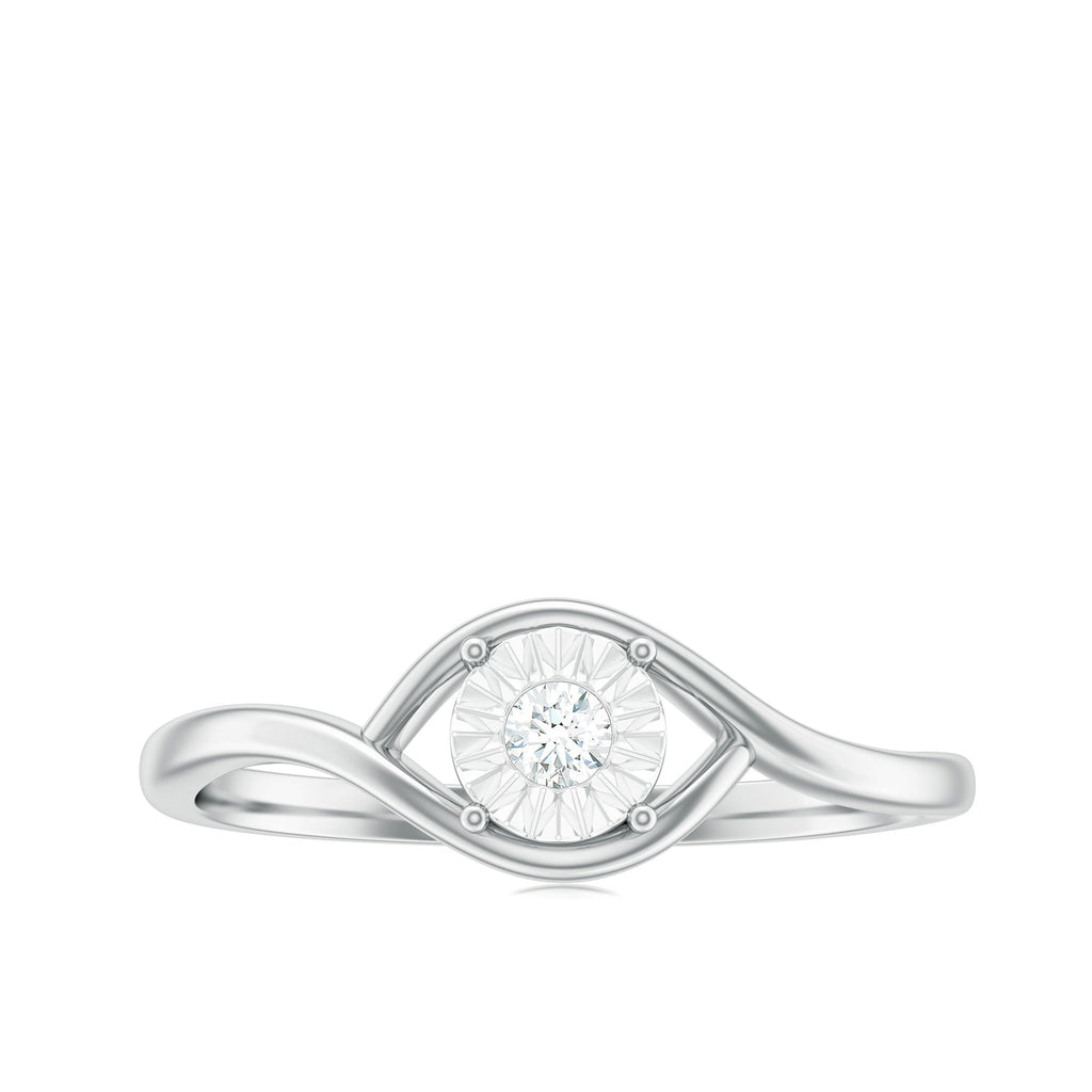 Certified Real Diamond Minimal Promise Ring for Women