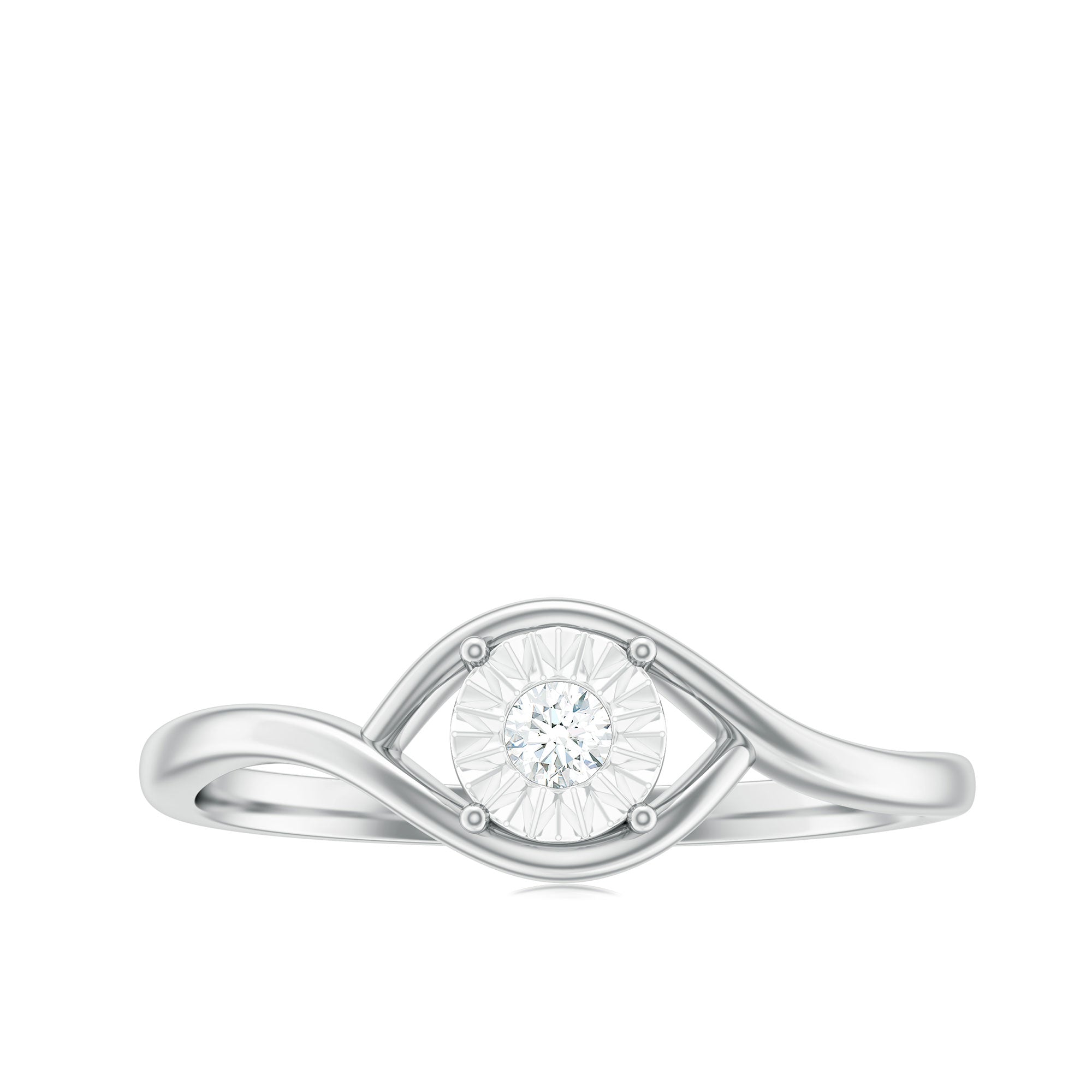 Certified Real Diamond Minimal Promise Ring for Women
