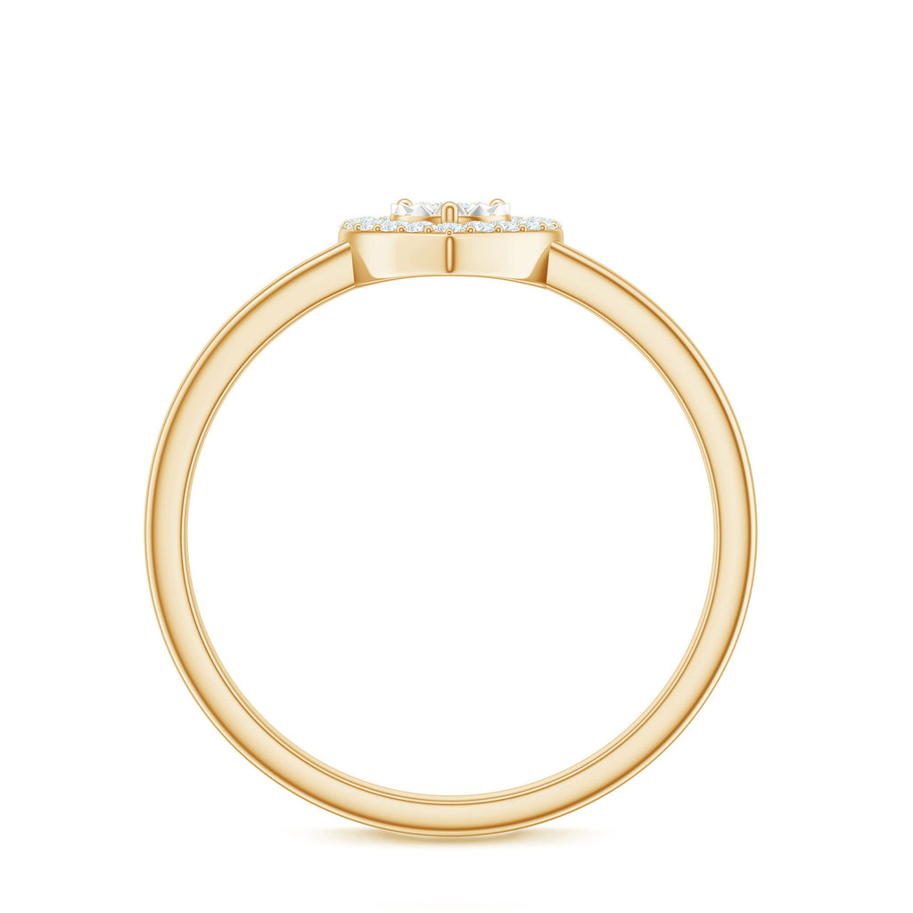 Certified Real Diamond Heart Promise Ring