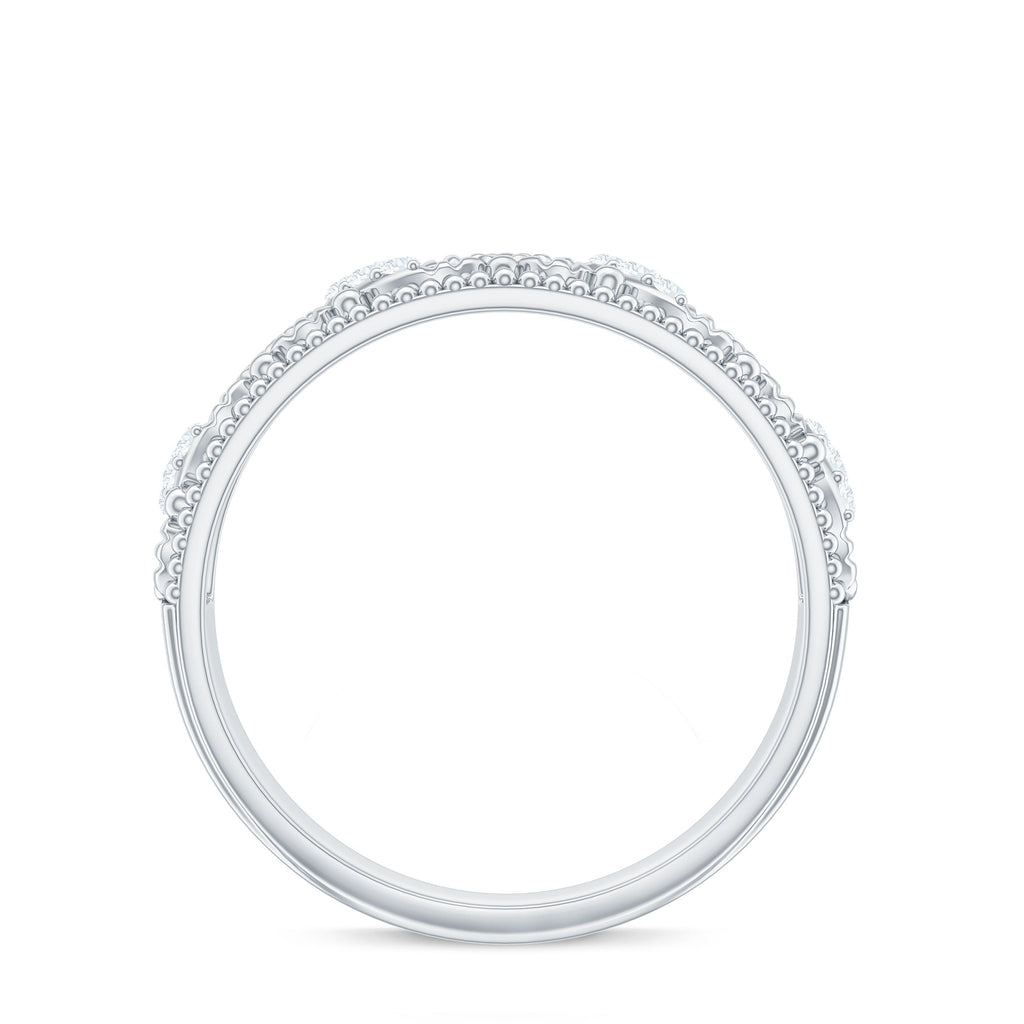 Vintage Looking Diamond Band Ring for Women