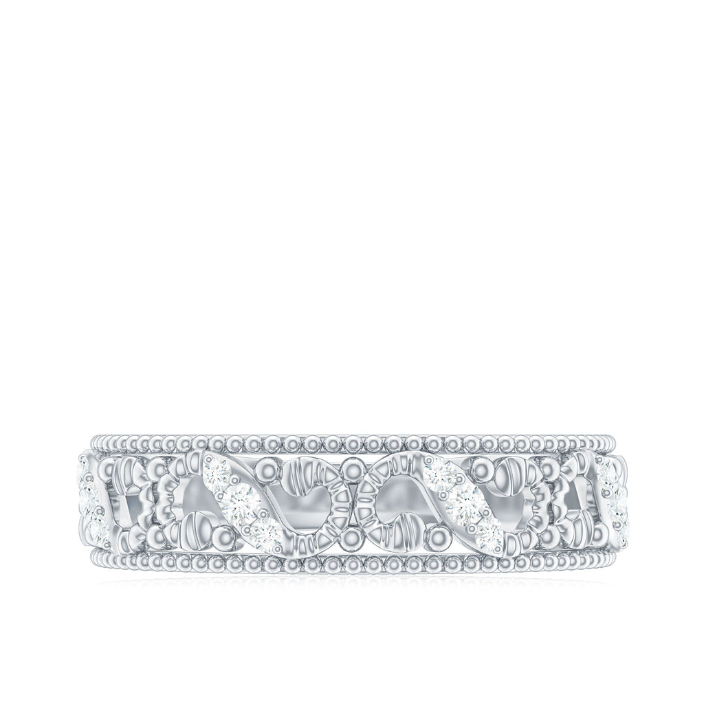 Vintage Looking Diamond Band Ring for Women