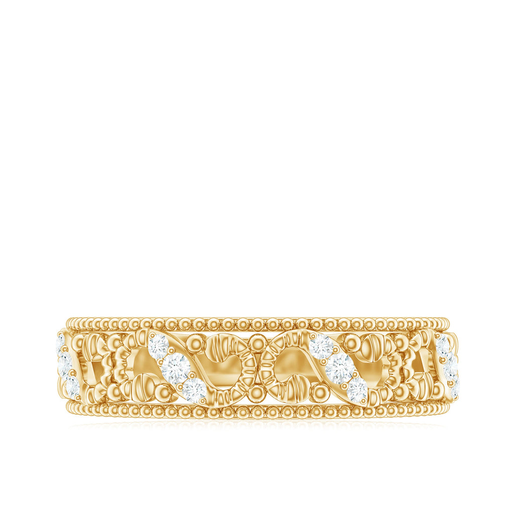 Vintage Looking Diamond Band Ring for Women