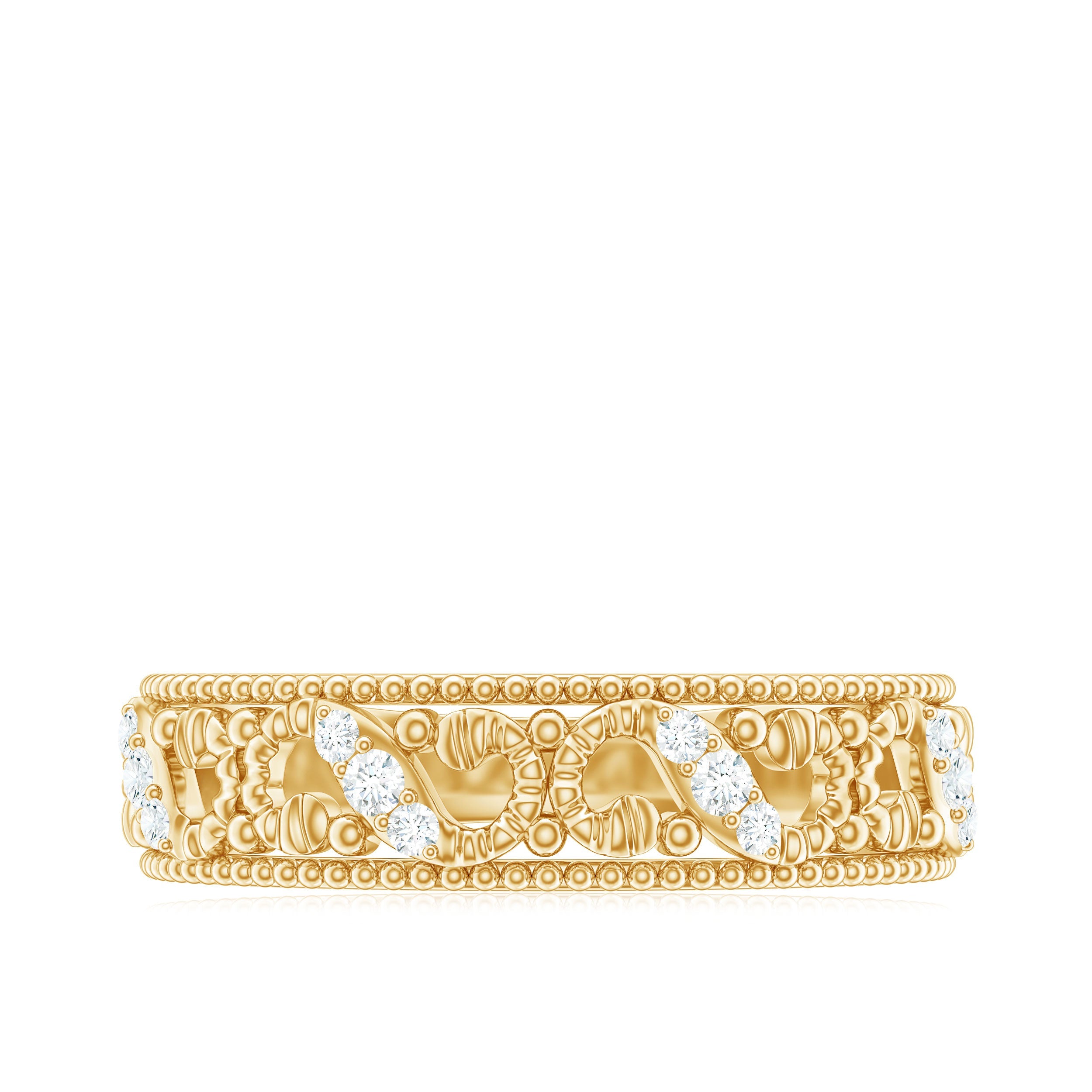 Vintage Looking Diamond Band Ring for Women