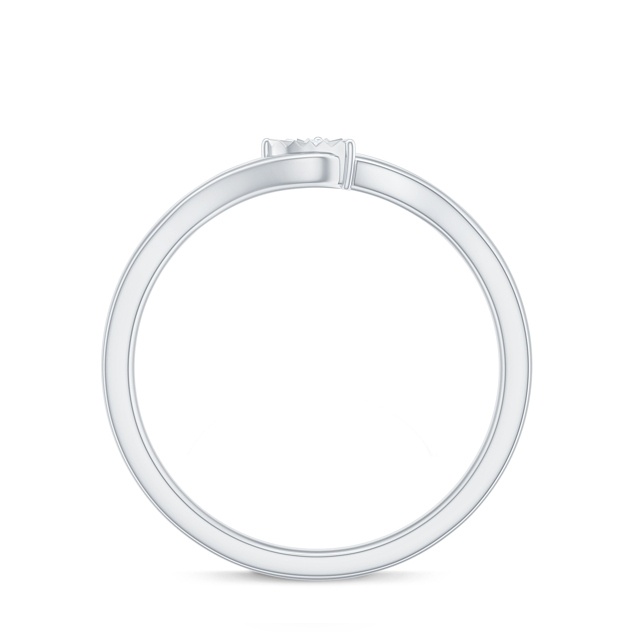 Certified Real Heart Promise Ring with Split Shank