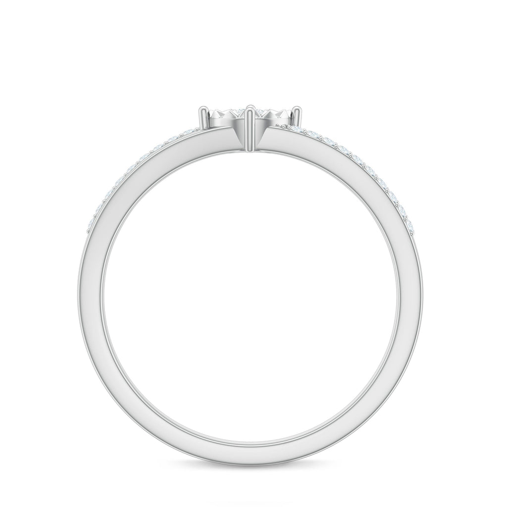 Natural Diamond Engagement Ring with Split Shank