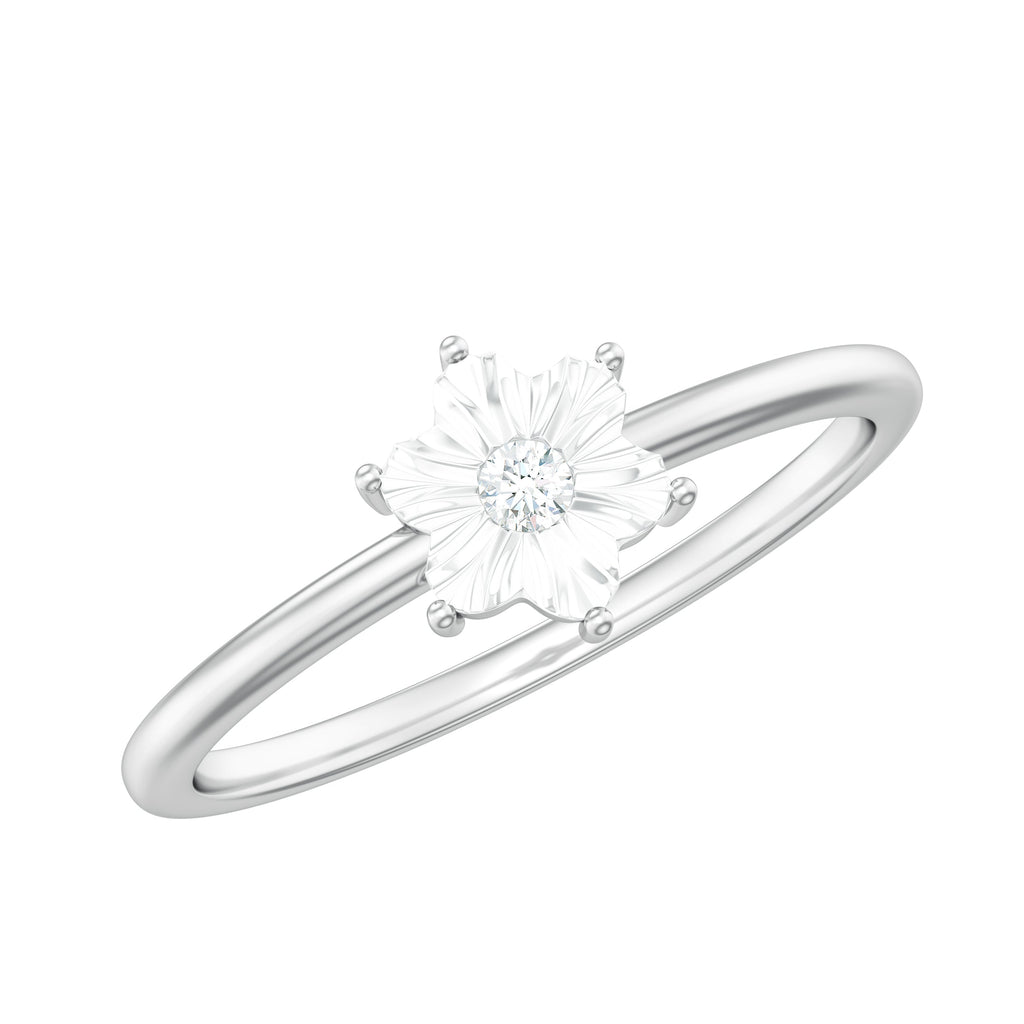 Miracle Plate Diamond Flower Ring with Certificate