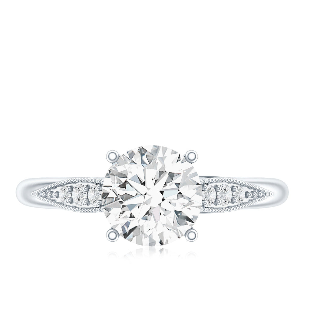 Certified 2 Carat Lab Grown Diamond Classic Engagement Ring