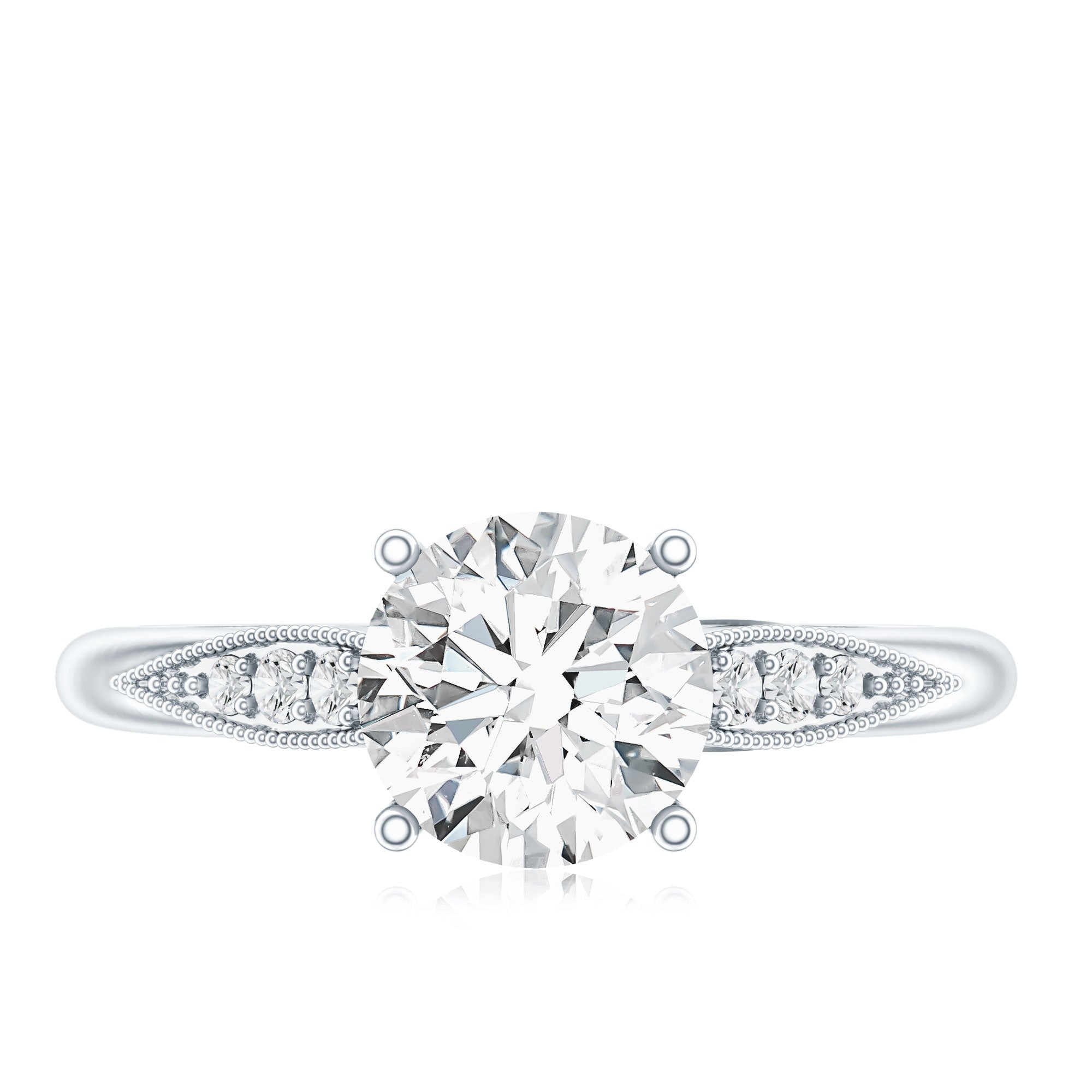 Certified 2 Carat Lab Grown Diamond Classic Engagement Ring