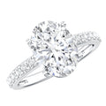 IGI Certified 3 Carat Lab Grown Oval Diamond Engagement Ring for Women