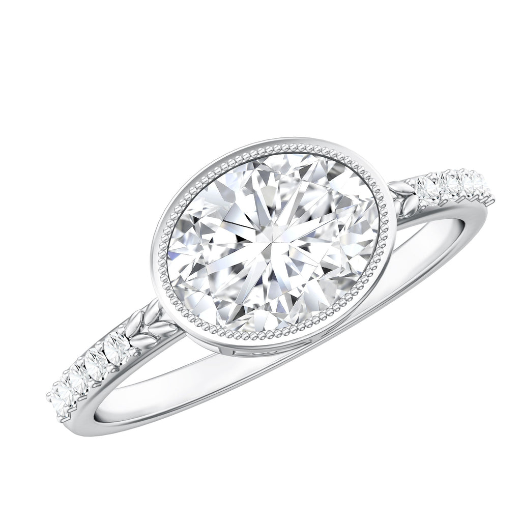 IGI Certified Lab Diamond Engagement Ring with 2 Carat Oval