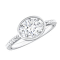 IGI Certified Lab Diamond Engagement Ring with 2 Carat Oval