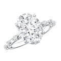 3 Carat Oval Lab Grown Diamond Solitaire Engagement Ring with IGI Certificate