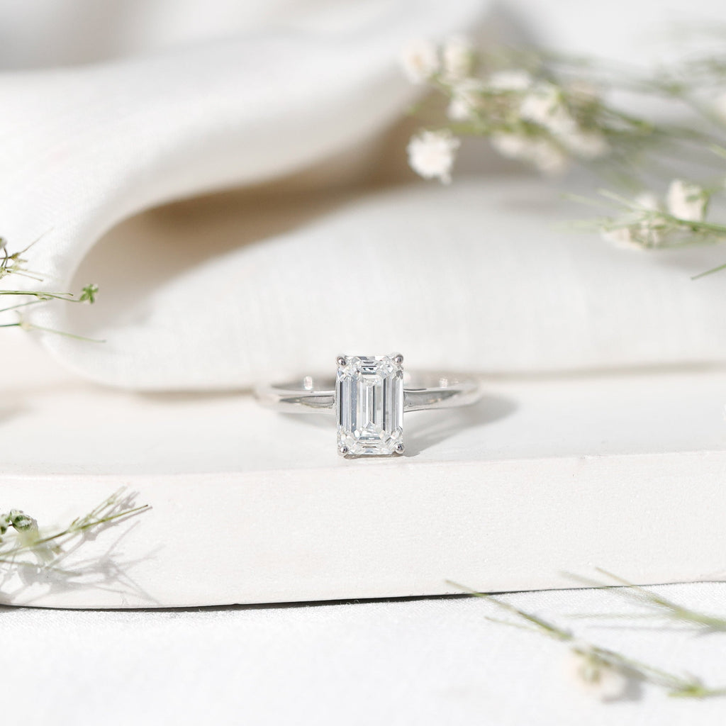 Emerald Cut 2 Carat Engagement Ring with IGI Certified Lab Diamond