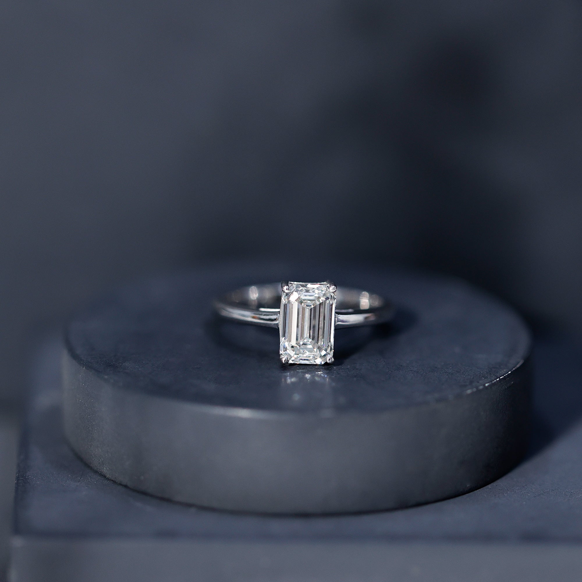 Emerald Cut 2 Carat Engagement Ring with IGI Certified Lab Diamond