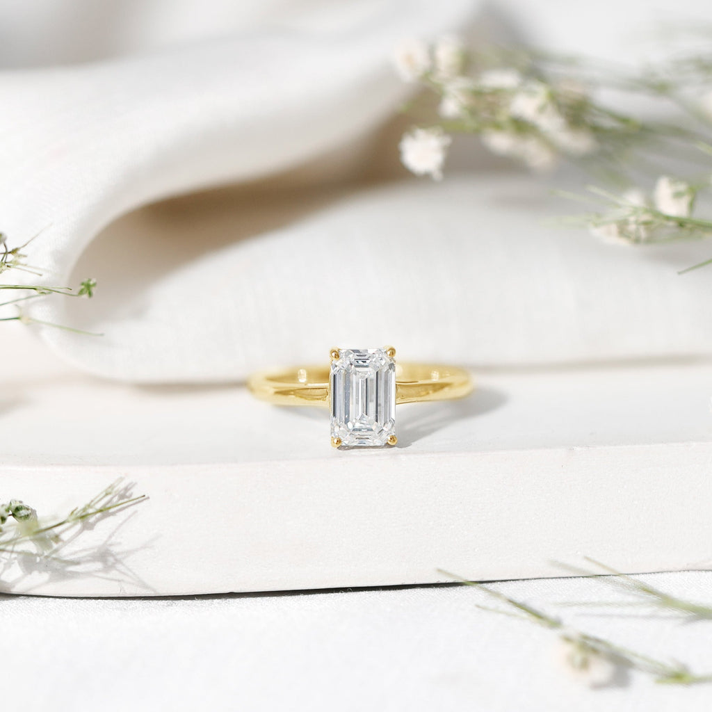 Emerald Cut 2 Carat Engagement Ring with IGI Certified Lab Diamond