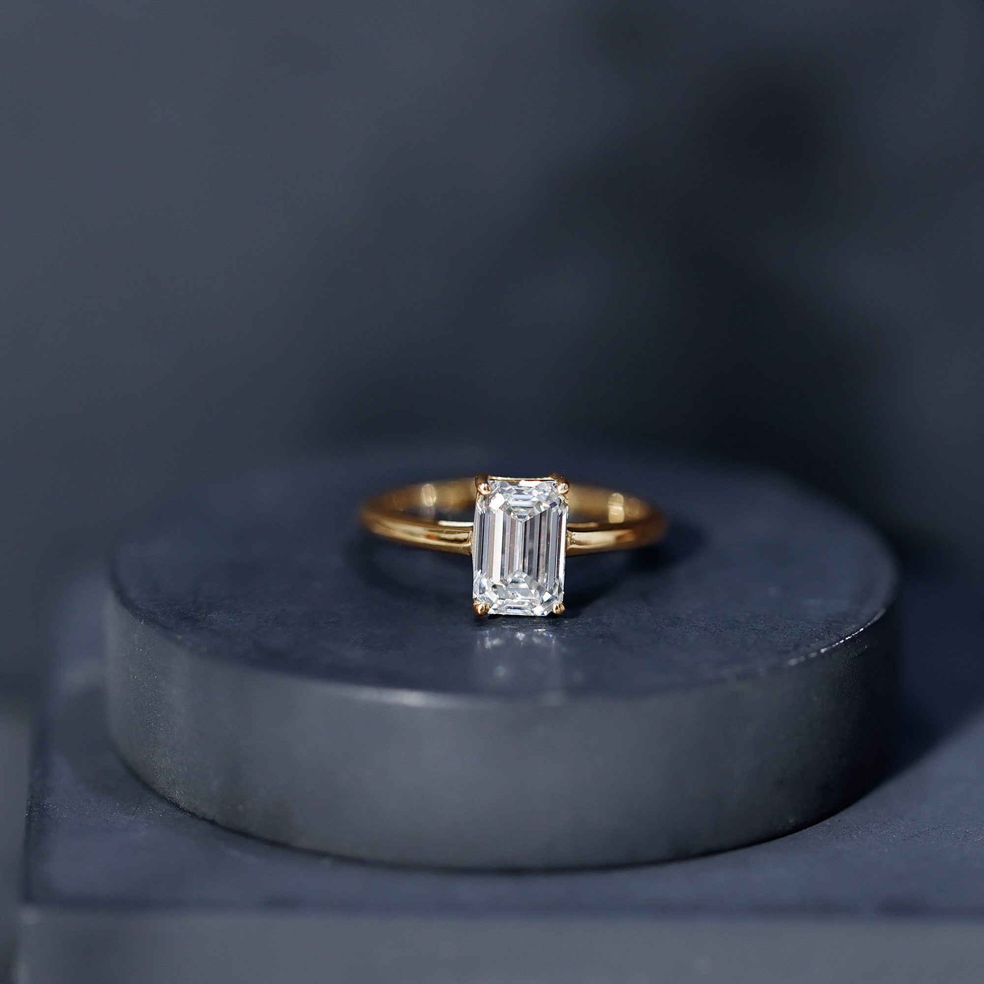 Emerald Cut 2 Carat Engagement Ring with IGI Certified Lab Diamond