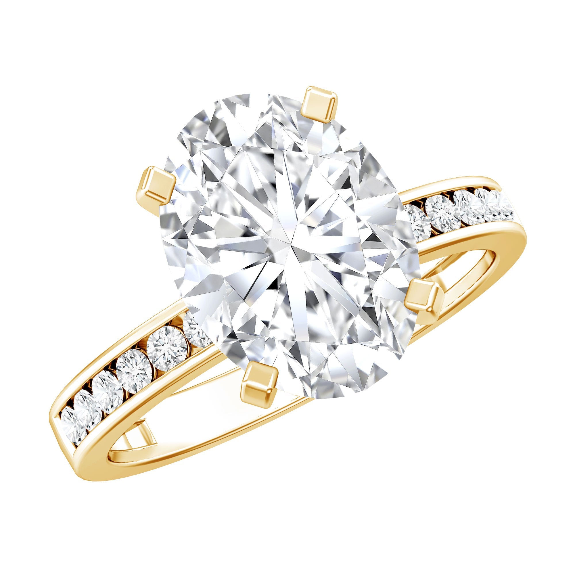 IGI Certified 3 Carat Lab Grown Diamond Oval Engagement Ring for Women