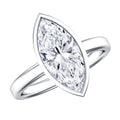 IGI Certified 3 Carat Solitaire Lab Grown Diamond Marquise Cut Engagement Ring