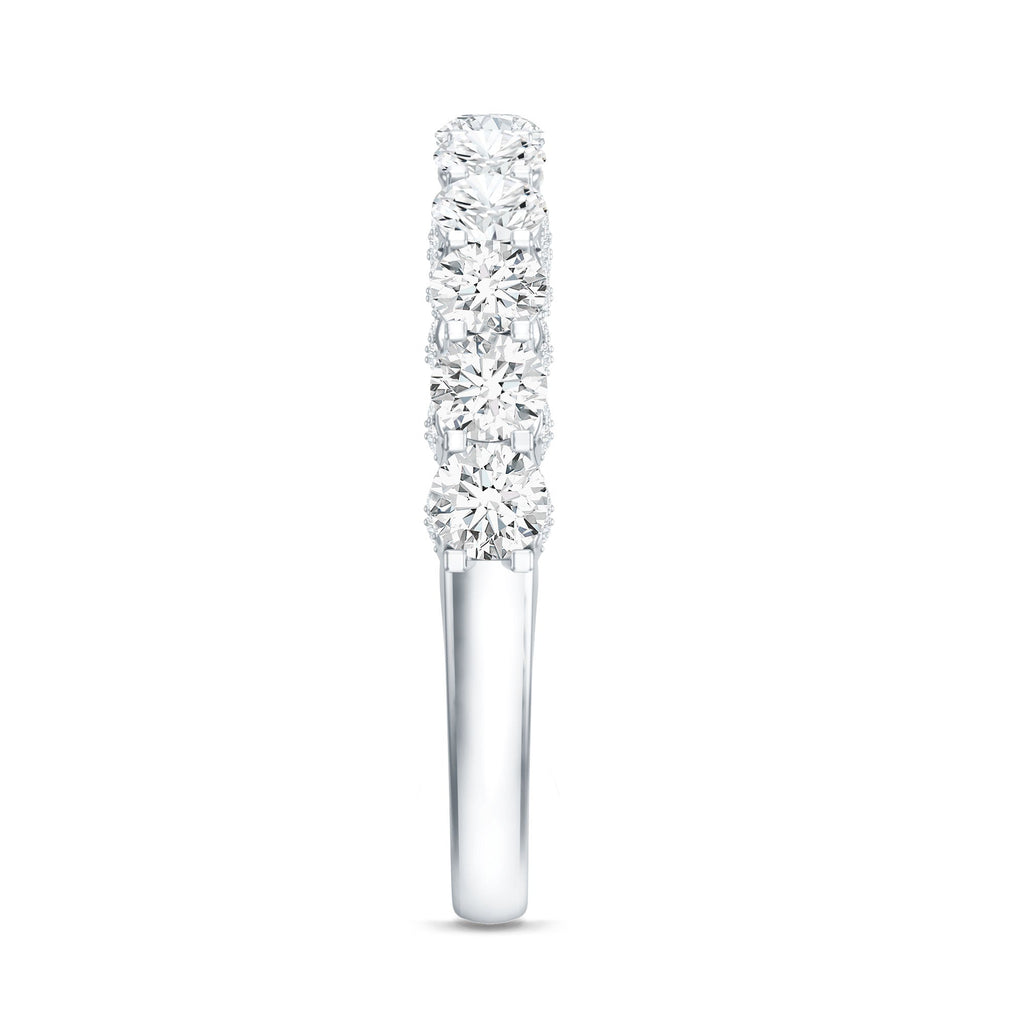 Lab Grown Diamond Half Eternity Wedding Band for Women