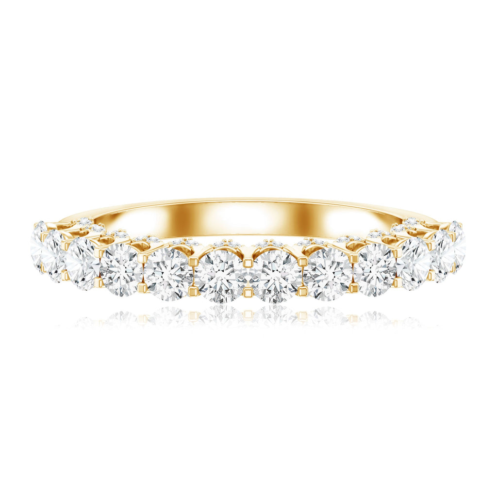 Lab Grown Diamond Half Eternity Wedding Band for Women