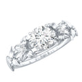 Designer Moissanite Flower Engagement Ring for Women