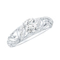 Vintage Inspired 0.98 Carat Moissanite Engagement Ring for Women