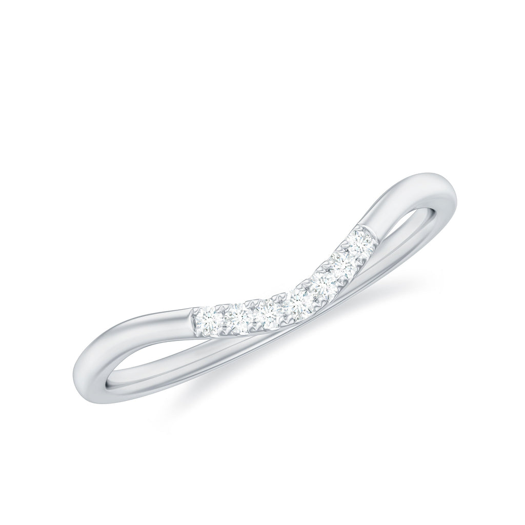 Natural Diamond Curved Enhancer Ring for Women
