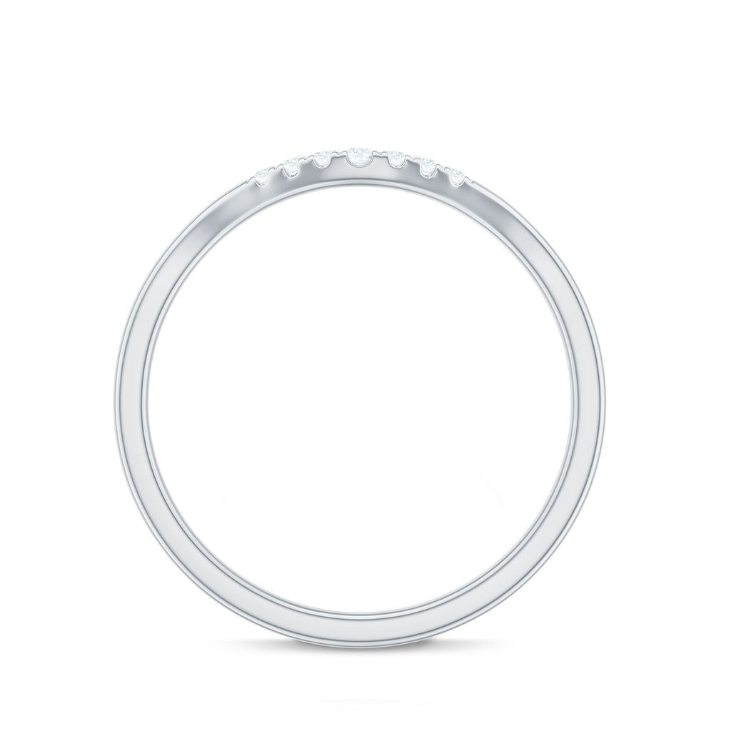 Natural Diamond Curved Enhancer Ring for Women