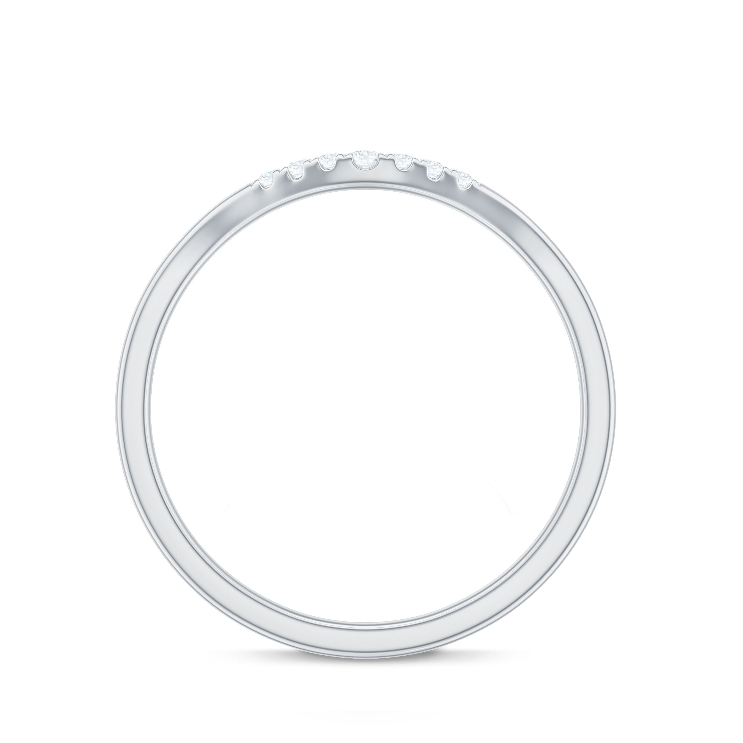 Natural Diamond Curved Enhancer Ring for Women