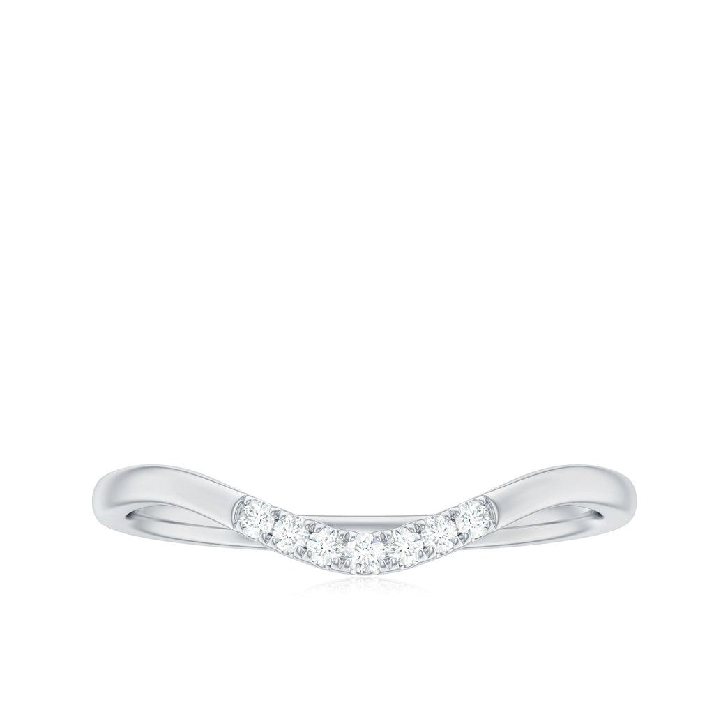 Natural Diamond Curved Enhancer Ring for Women