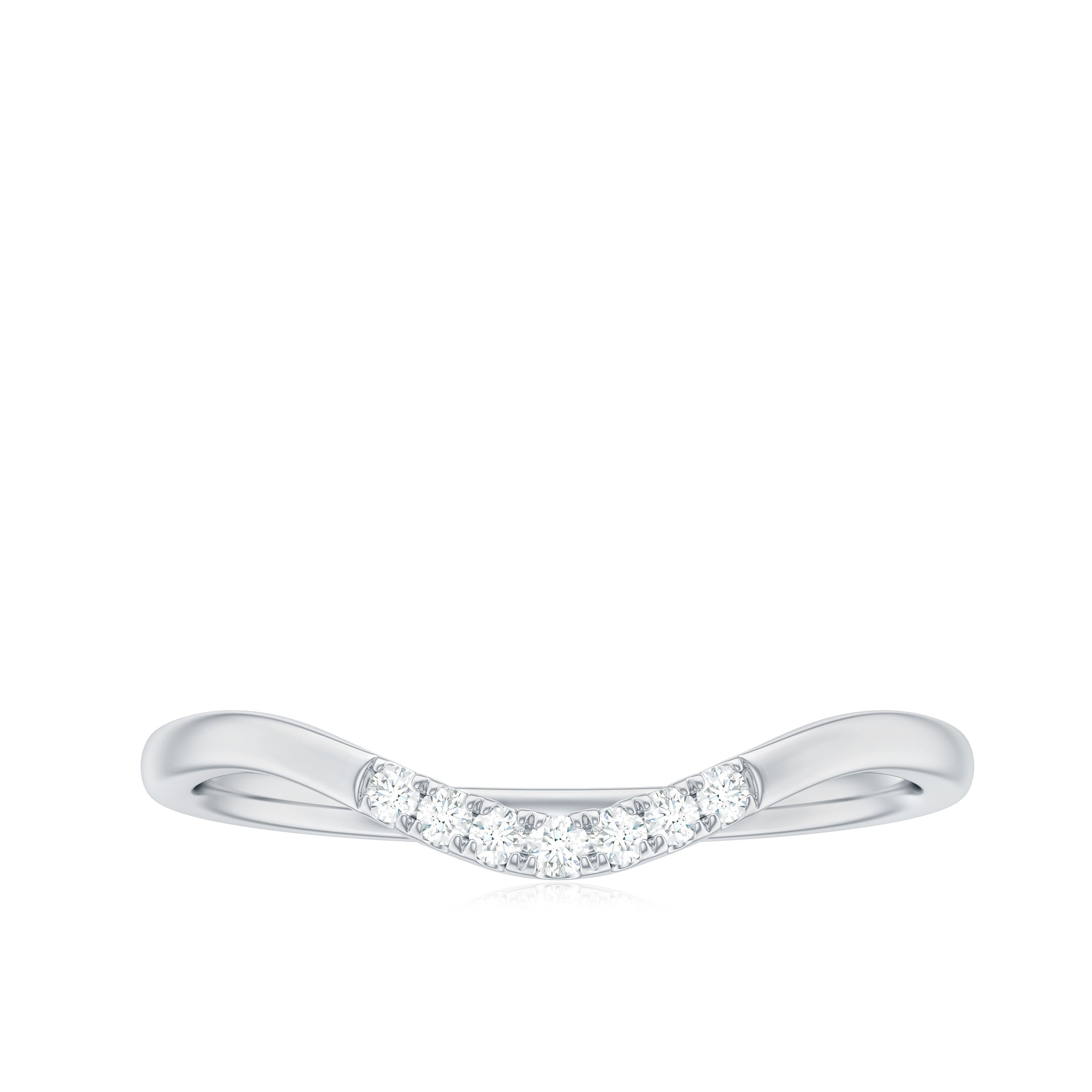 Natural Diamond Curved Enhancer Ring for Women