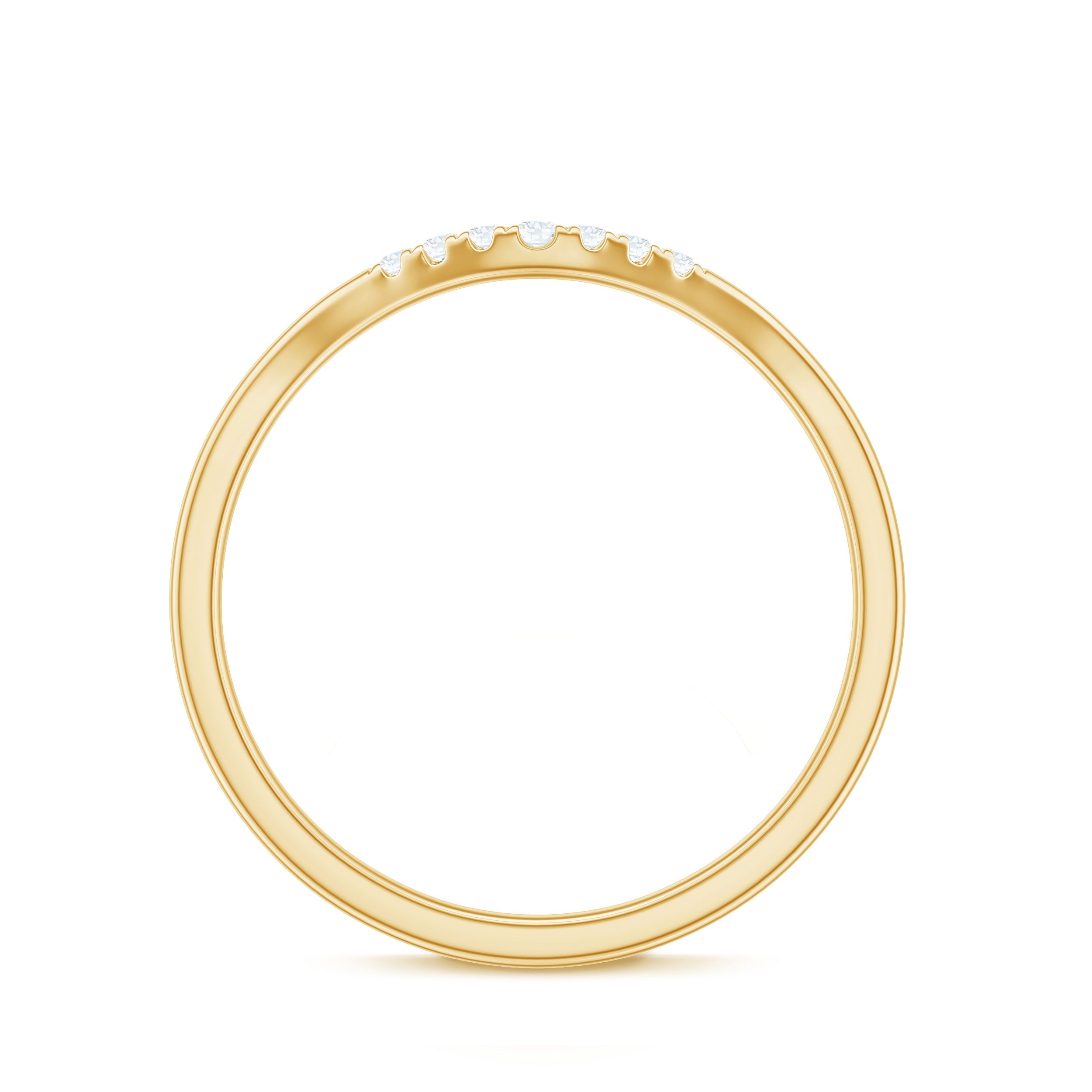 Natural Diamond Curved Enhancer Ring for Women