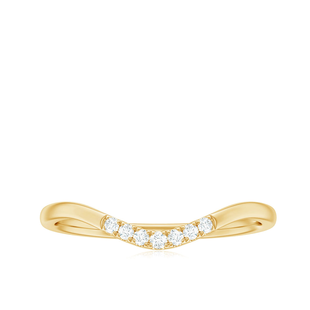 Natural Diamond Curved Enhancer Ring for Women