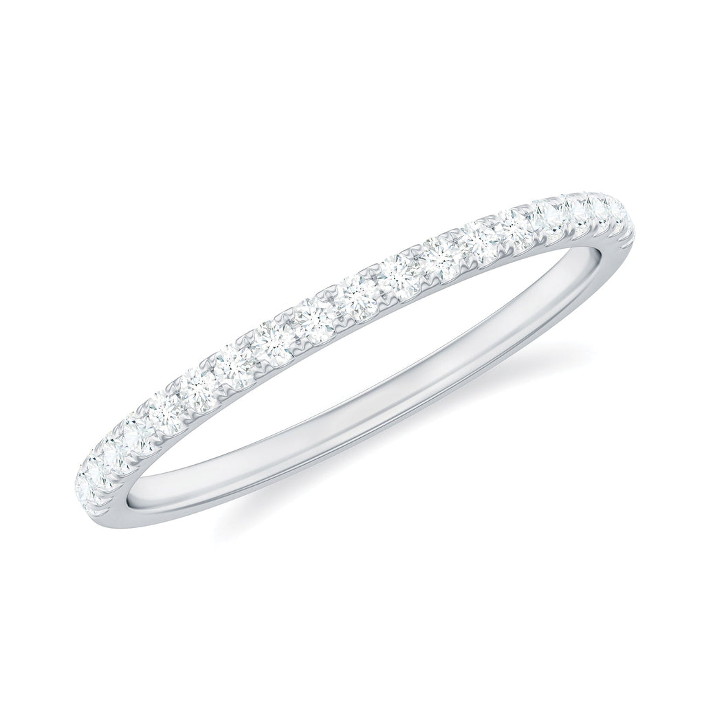 Stackable Diamond Eternity Ring in Fish Tail Setting
