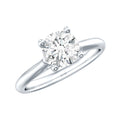 Solitaire Round Cut Moissanite Engagement Ring for Her